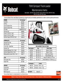 bobcat t300 specifications